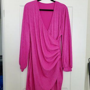 SHEIN Pink Ruched Dress Size 1X
